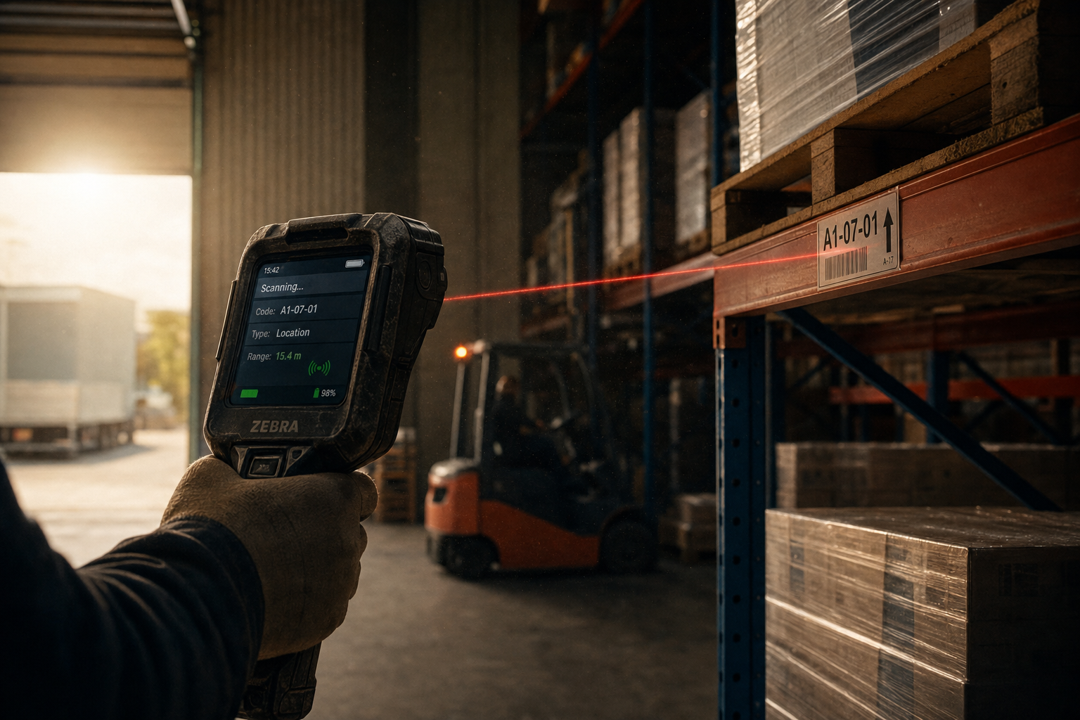 Robuuste scanner in magazijn