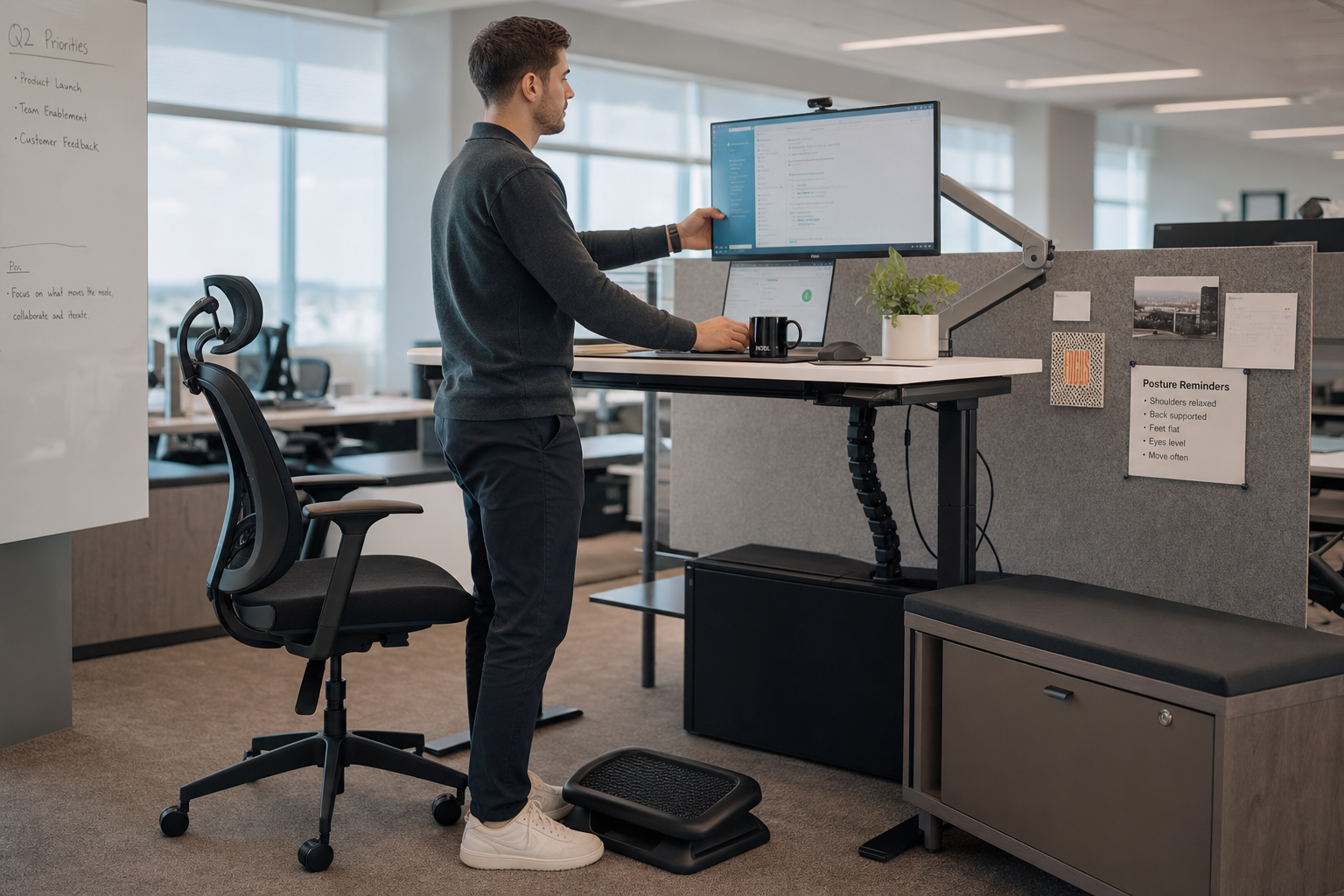 Ergonomische werkplek inrichting