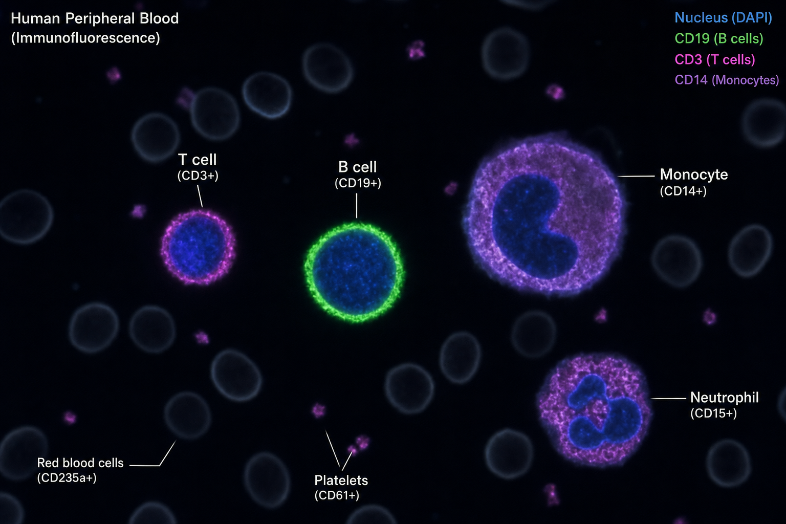 Belcel onder microscoop